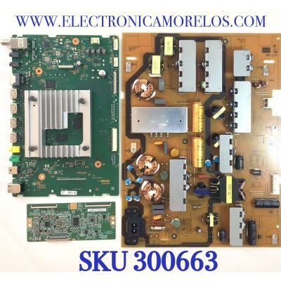 KIT DE TARJETAS PARA TV SONY BRRAVIA / MAIN A5027308A 434 / 1-009-724-31 / 1-009-724-21 / T-CON 44-9771568O / 47_6021321 / HV650QUBN9L / HV550QUB_N5M_V02 / FUENTE 100442342 / B55D-324 / AC21162-5LF / 2119059163 / DISPLAY HV650QUB-N9L / MODELO KD-65X80J